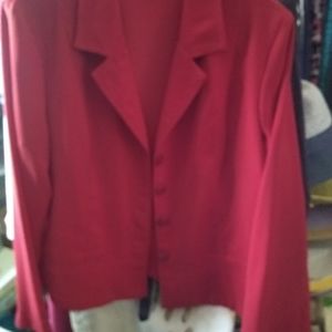 Woman's jacket, cranberry, Size Petite L.